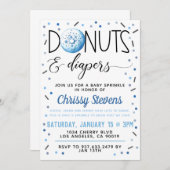 Invitation à la douche d'hiver Donut Baby Sprinke (Devant / Derrière)