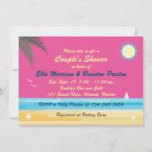 Invitation à la douche du couple d'été (Dos)