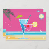 Invitation à la douche du couple d'été (Devant / Derrière)