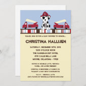 Invitation à la douche du moteur à incendie 5x7 (Devant / Derrière)