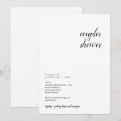 Invitation à la douche d'un couple moderne et mini (Devant / Derrière)