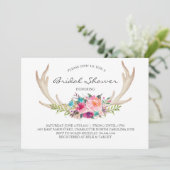 Invitation à la douche en bois floral (Debout devant)