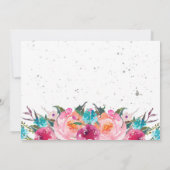 Invitation à la douche en bois floral (Dos)