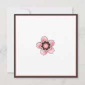 Invitation à la douche en fleurs de cerisiers rose (Dos)