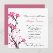 Invitation à la douche en fleurs de Honeysuckle (Devant / Derrière)