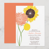 Invitation à la douche/fête en fleurs du jardin (Devant / Derrière)