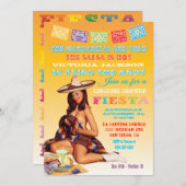 Invitation à la douche Fiesta du Mexique (Devant / Derrière)