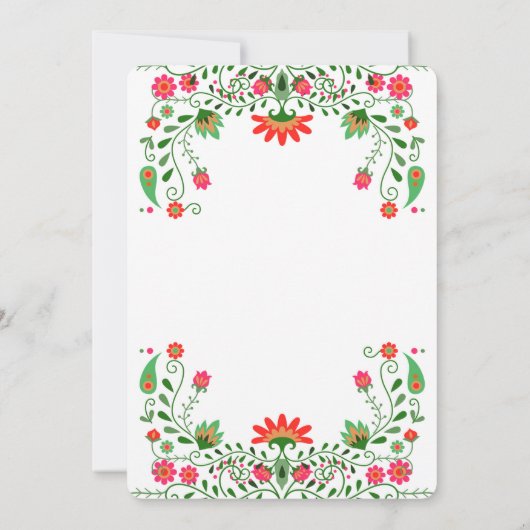 Invitation à la douche Fiesta Floral Couples (Dos)