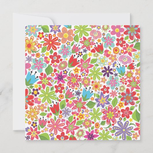 INVITATION À LA DOUCHE FLORALE DE PRINTEMPS LUMINE (Dos)