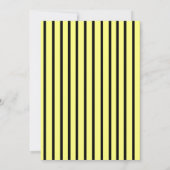 Invitation à la douche jaune et noire (Dos)