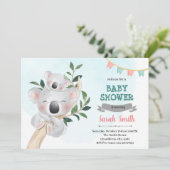 Invitation à la douche Koala (Debout devant)