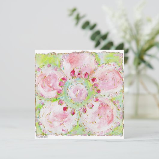 invitation à la douche "le printemps" (Debout devant)