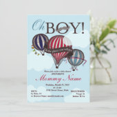 Invitation à la douche Lil Man de Hot Air Balloon (Debout devant)