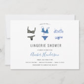 Invitation à la douche Lingerie Bleue (Devant)