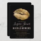 Invitation à la douche lingerie rouge à lèvres lèv (Devant / Derrière)