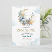 Invitation à la douche lunaire florale (Debout devant)