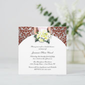 invitation à la douche marron et jaune (Debout devant)