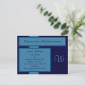 Invitation à la douche Monogram Elegant de la Mari (Debout devant)