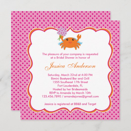 Invitation à la douche nautique (Devant / Derrière)