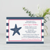 Invitation à la douche nautique Starfish, marine e (Debout devant)