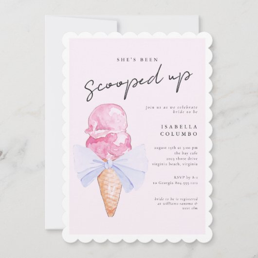 Invitation à la douche nuptiale (Devant)