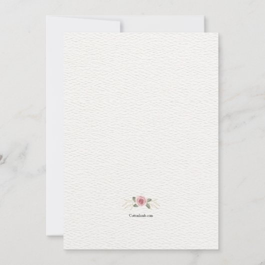 Invitation à la douche nuptiale (Dos)