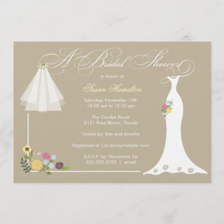 Invitation à la douche nuptiale