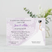 Invitation à la douche nuptiale (Debout devant)