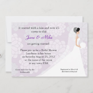 Invitation à la douche nuptiale