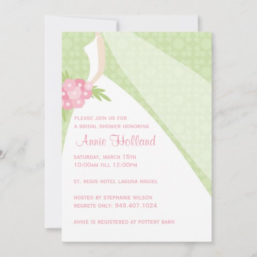 Invitation à la douche nuptiale (Devant)