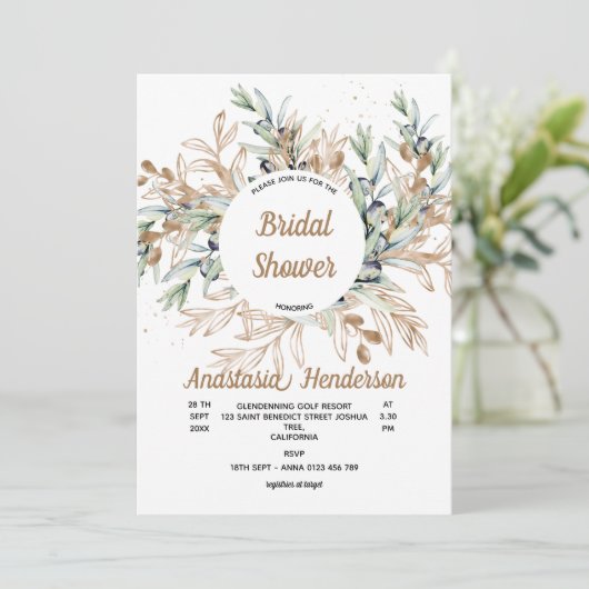 Invitation à la douche nuptiale (Debout devant)