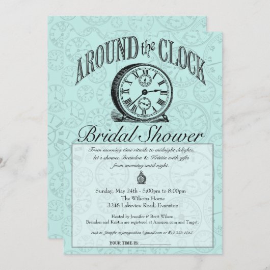 Invitation à la douche nuptiale (Devant / Derrière)