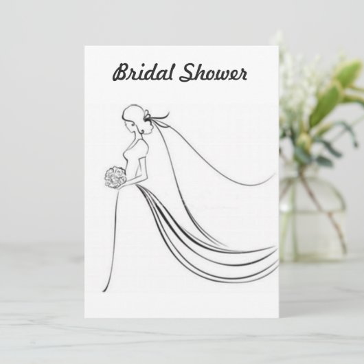 invitation à la douche nuptiale (Debout devant)