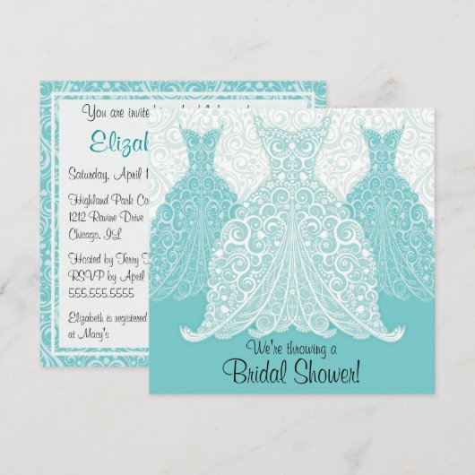 Invitation à la douche nuptiale (Devant / Derrière)