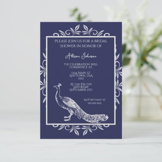 Invitation à la douche nuptiale (Debout devant)