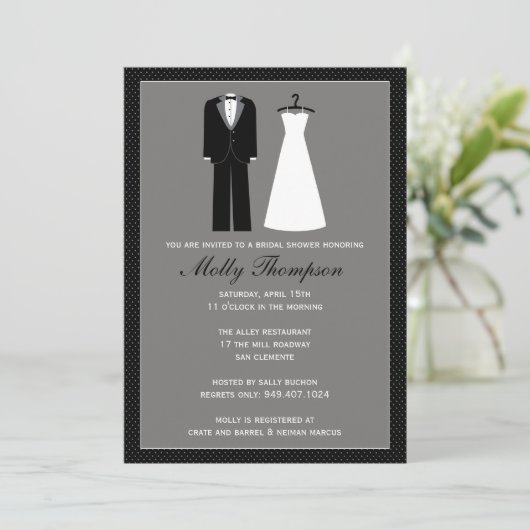 Invitation à la douche nuptiale (Debout devant)