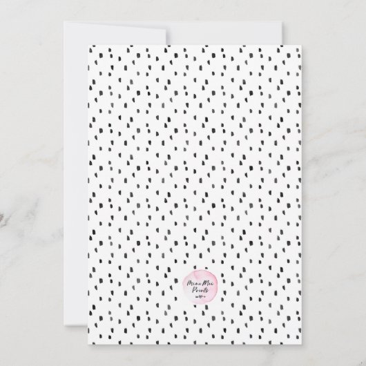 Invitation à la douche nuptiale (Dos)