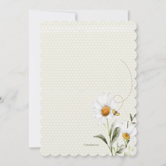 Invitation à la douche nuptiale (Dos)