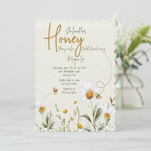 Invitation à la douche nuptiale (Debout devant)