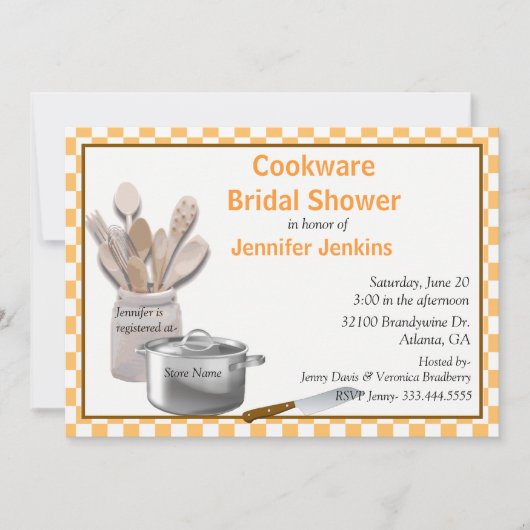 Invitation à la douche nuptiale (Devant)