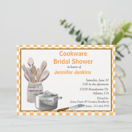 Invitation à la douche nuptiale (Debout devant)