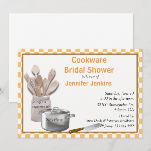 Invitation à la douche nuptiale (Devant / Derrière)