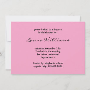 Invitation à la douche nuptiale