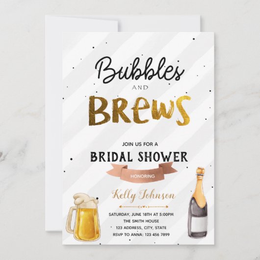 Invitation à la douche nuptiale (Devant)