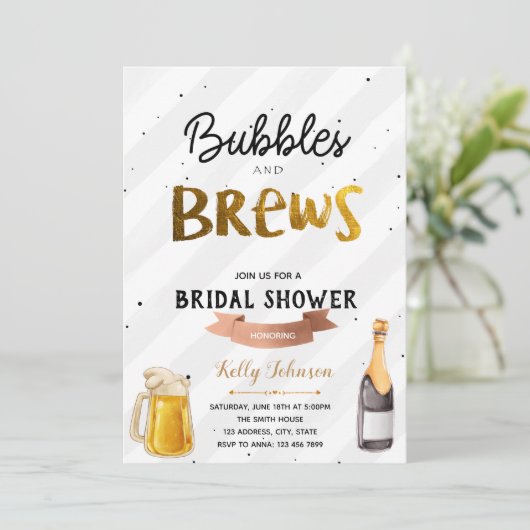 Invitation à la douche nuptiale (Debout devant)