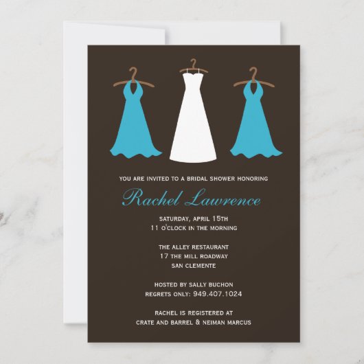 Invitation à la douche nuptiale (Devant)