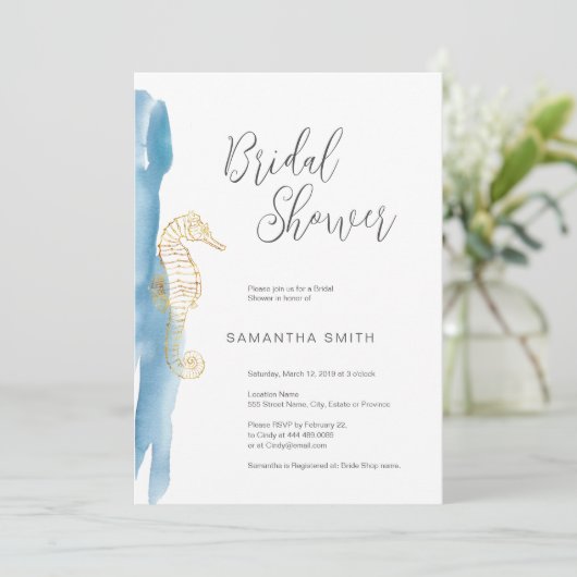 Invitation à la douche nuptiale (Debout devant)