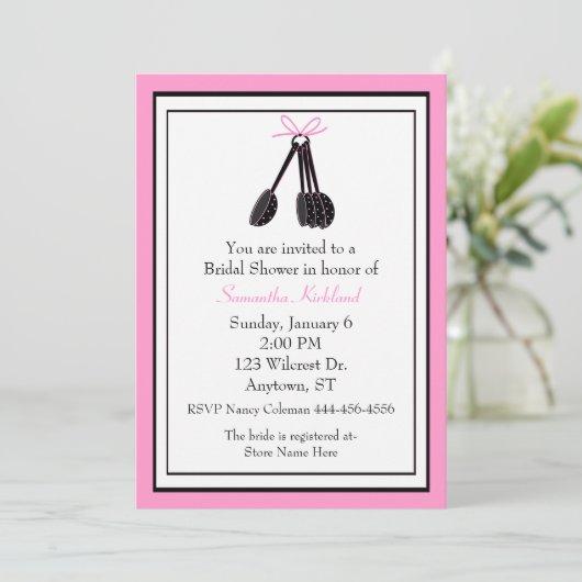 Invitation à la douche nuptiale (Debout devant)