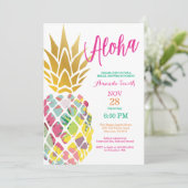 Invitation à la douche nuptiale à ananas tropical (Debout devant)