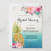 Invitation à la douche nuptiale à ananas tropical (Devant)